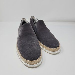 Tod's Suede Espadrille Slip-On Sneaker Gray 10.5 / US 11.5